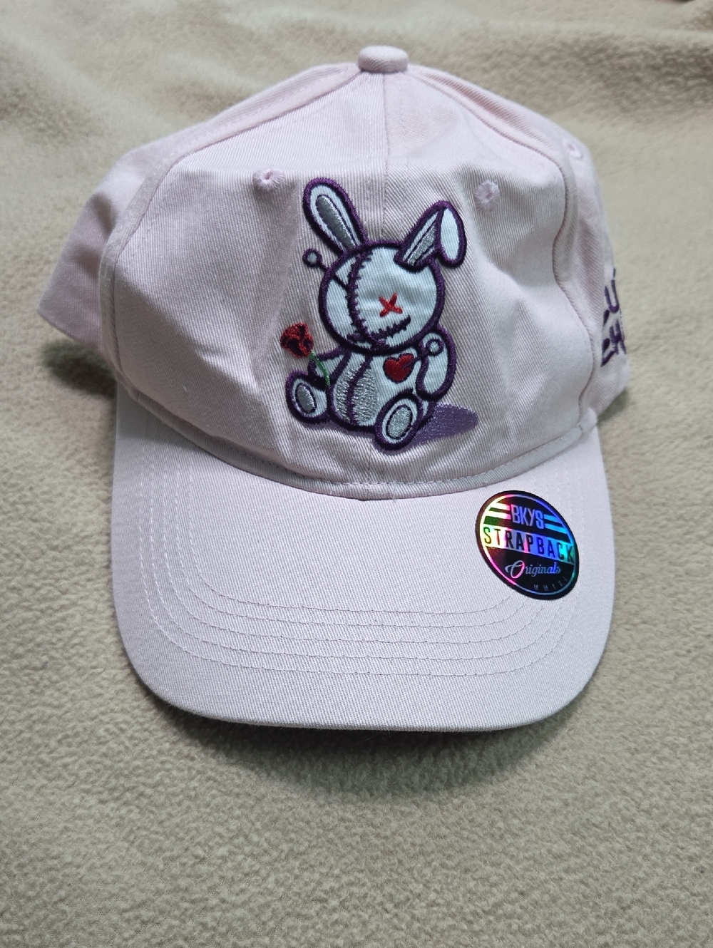 BKYS Bunny Embroidered Cap - Cute Plush Stitch Design